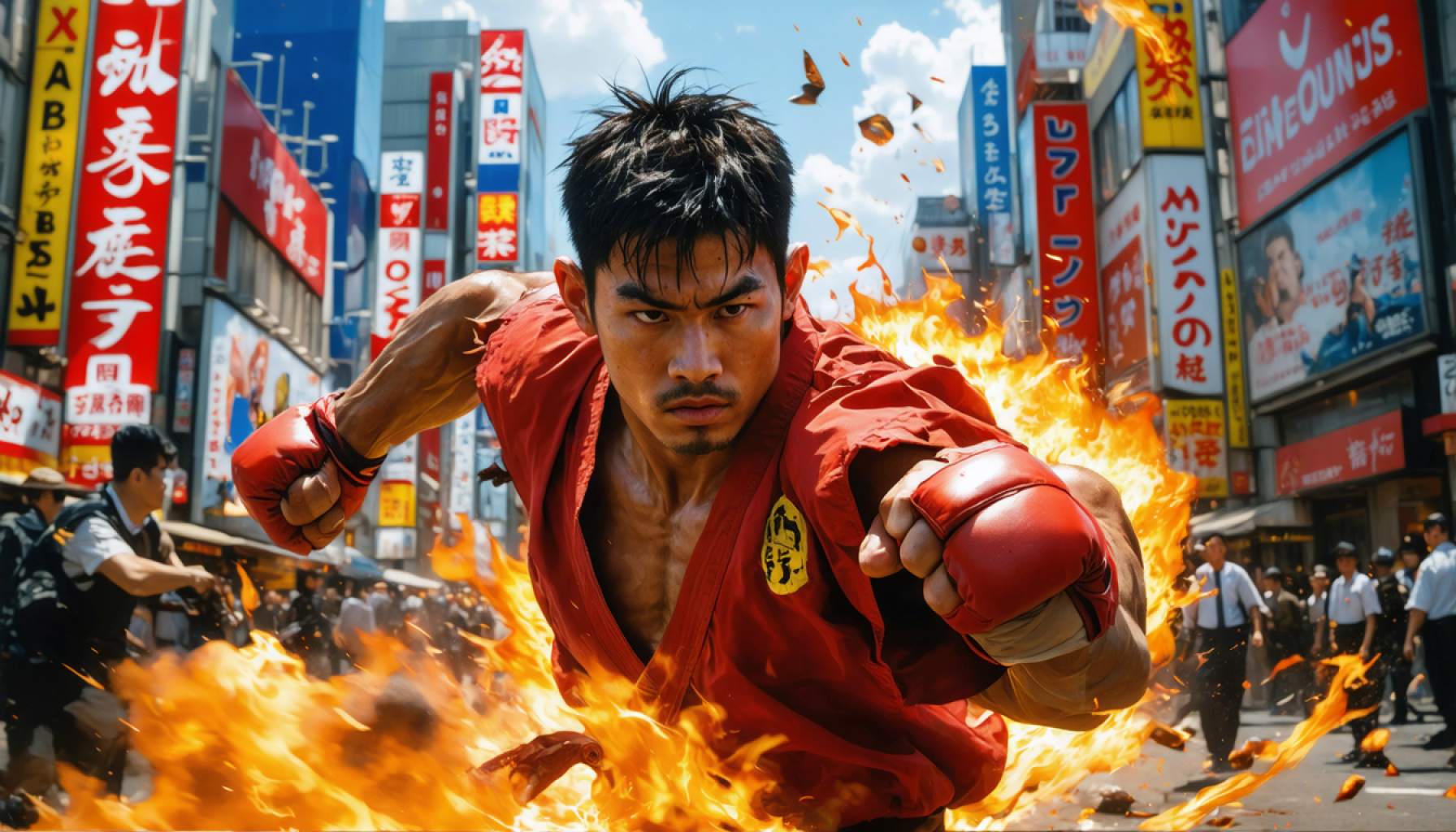 Former Street Fighting Legend Unleashes Fiery Challenge in the Heart of Tokyo