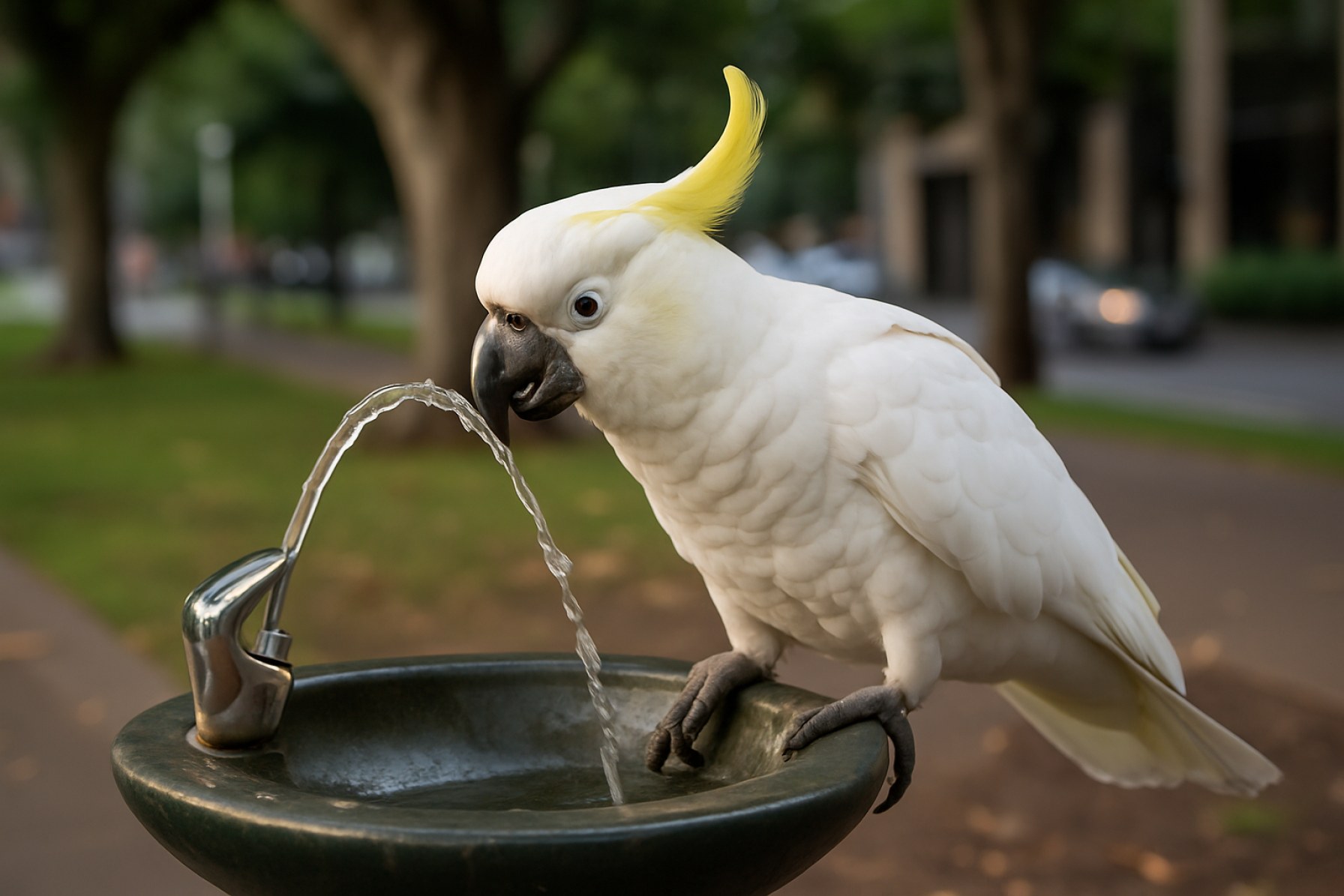 Sydney’s Smartest Birds? Cockatoos Crack Drinking Fountain ‘Code’ in Playful Urban Water Heist